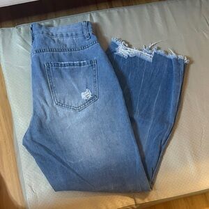 Highway Jeans Distressed Cropped Denim